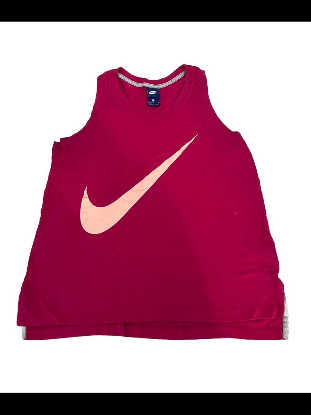 Nike Pink Swoosh Tank Top Workout Top Size Large